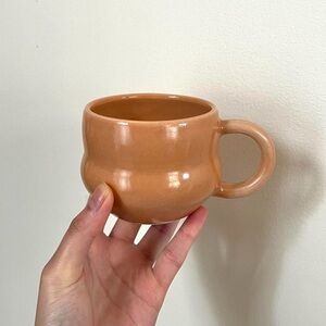 Handmade peach bubble mug